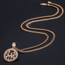 Colar gemini signos do zodíaco 585, colar com pingente de ouro rosa para mulheres e homens, joias fashion presentes gp178 2024 - compre barato