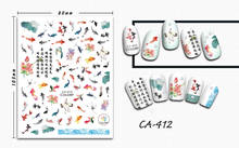 3D Nail Sticker Pond Lotus Fish Design Stickers for Nails Manicure Sticker Decals Decoration Nail Art Sticker Accessories 2024 - buy cheap