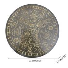 Tablero de péndulo de adivinación de bruja, disco de energía de cristal de siete chakras, Astrolabe tallado de roble, Péndulo de Altar, accesorios de Ceremonia de oración, N58B 2024 - compra barato