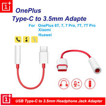 Oneplus-Adaptador de conector de auriculares Original tipo C a 3,5mm, Cable convertidor de auriculares para One plus 1 + 6T 7 7Pro 7T 2024 - compra barato