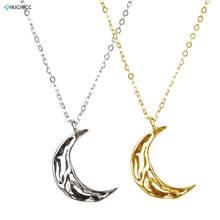 Kikichicc 925 Sterling Silver Irregular Moon Big Pendant Luxury Necklace 2020 Fashion Women Rock Puck Jewelry Gift 2024 - buy cheap