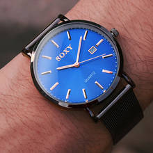 Elegant Simple Men's Stainless Steel Watch Classic Quartz Watches Business Mesh Belt Wristwatch Masculine Relogio zegarek meski 2024 - buy cheap