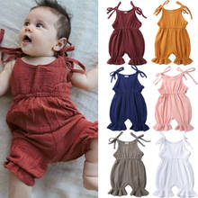Baby Spring Summer Clothing Newborn Baby Girl Boy Ribbed Clothes Sleeveless Knitted Cotton Romper Baby Jumpsuit Girls Outfits 2024 - buy cheap