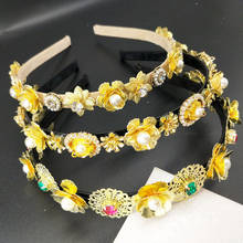 Coroa de ouro barroca, aro de cabelo, cristal, tiara, enfeite para casamento, princesa, joia de natal 2024 - compre barato