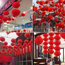 Behogar 20 шт 18 см водонепроницаемые красные бумажные фонарики хорошего состояния на китайский новый год, праздник весны, праздник, праздник, домашний декор 2024 - купить недорого