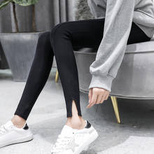 Autumn cotton leggings for women high waist  Women's leggings thread vertical sweatpants for women pants push up leggins mujer 2024 - buy cheap