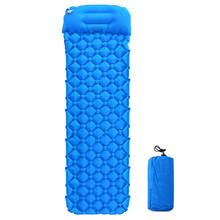 Inflatable Camping Mat with Pillow Beach Mat Picnic Mat Beach Blanket Air Mattress Sleeping Pad for Outdoor Hiking Backpacking 2024 - buy cheap