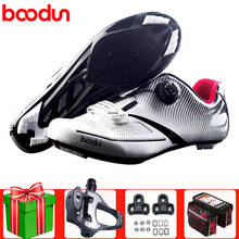 Sapatos de ciclismo boodun, conjunto de tênis masculino e feminino com pedal, sapatilha atlética de corrida, sapato para bicicleta de auto-bloqueio 2024 - compre barato