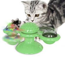 Кошка игрушка мельница забавные массаж вращающийся игрушки для кошек С Кошачьей Мятой светодиодный шар для чистки зубов товаров для домашних животных Прямая поставка 2024 - купить недорого