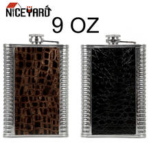NICEYARD-botella de Whisky de acero inoxidable, frasco portátil de Alcohol, frascos de cadera, 7OZ 2023 - compra barato