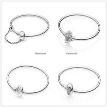 Pulsera de plata de ley 925 auténtica para mujer, brazalete de edición limitada, auténtico, único y a la moda 2024 - compra barato