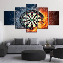 Frame Pictures Home Decor 5 Panel Dartboard Sport HD Printed Modern Canvas Painting Wall Art Modular Poster 2024 - buy cheap