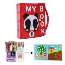 Livro de brinquedo infantil 3d, livro de tecido organizador manual intelectual livro de brinquedos diy educação inicial desenvolvimento leitura 2024 - compre barato