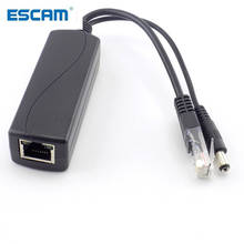 ESCAM-conector divisor POE de 48V a 12V, adaptador de corriente, interruptor de inyector para cámara IP, Wifi, Cable de inyector de pared, enchufe de EE. UU./UE 2024 - compra barato