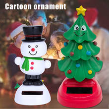 Solar Powered Dancing Ornaments Christmas Tree Snowman Santa Claus  Elk Swinging Animated Dancer Toy Gift Car Decor M861 2024 - buy cheap