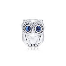 Sparkling Owl Big Eyes Crystal Beads for Charms Bracelets 2019 Autumn 925 Sterling Silver Jewelry Charm Beads for Jewelry Making 2024 - buy cheap