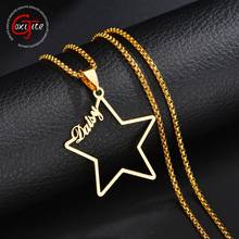 Goxijite Personalized Custom Name Chain Necklace Hollow Star Nameplate Pendant Necklaces For Women Kid Gifts Dropshipping 2024 - buy cheap