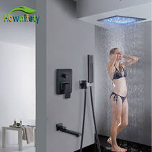 ORB LED Bathroom Shower Set Rain Hot Cold Mixer Tap Ceiling Mounted 8/10/12/16 Shower Head Bathtub 2024 - buy cheap