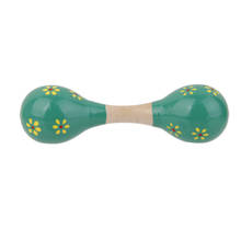 Maraca de madeira chocalhos coloridos mão percussão desenvolvimento brinquedos musicais 2024 - compre barato