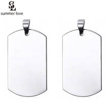 2Pcs High Quality Stainless Steel Charms for Necklace Keychain Making Polishing Blank Tag Can Be Engraved Diy Jewelry Findings 2024 - buy cheap
