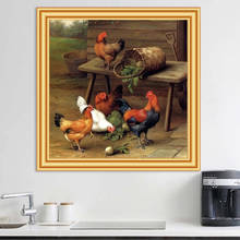 5D DIY Diamond Painting Animals Farmhouse Chicken Cross Stitch Kit Full Drill Square Embroidery Rhinestones Mosaic Art Picture 2024 - buy cheap