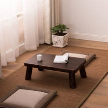 Твердой древесины bay окно стол японский стиль чайный столик под старину кровать низкий стол Повседневная гостиная стол 2024 - купить недорого