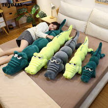 Brinquedo de pelúcia de crocodilo realista, boneca de jacaré com simulação de pelúcia macia para decoração de quarto de criança, animais de pelúcia como oceano, 120cm 2024 - compre barato