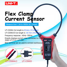 Sensor de corriente de abrazadera Flexible, UNI-T/C/D, 1.5A a 3000A, Sensor de corriente Flexible con sonda de osciloscopio BNC 2024 - compra barato
