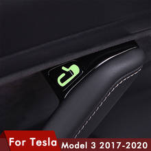 Heenvn Model3 Car Door Open Exit Luminous Sticker Kit For Tesla Model 3 Decal Button Reminder Accessories Model Three Y ModelY 2024 - buy cheap