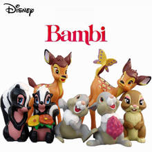 Figuras de acción de Disney Bambi Deer para niños, juguetes clásicos de PVC, colección de animales de dibujos animados, regalo, 7 unids/set por Set 2024 - compra barato