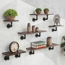 2pc Industrial Wall Mounted Iron Pipe Shelf Bracket Floating Holder Storage Rack Shelf Bracket 2024 - buy cheap