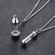 Openable Glass Vial Necklace Women Pendant Memorial Ash Bottle Cremation Pet Urn Jewelry 2024 - buy cheap