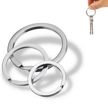 20pcs/lot 20/23/28/ 30mm Stainless Steel Hole Key Ring Key Chain Rhodium Plated Round Split Keychain DIY Key Chains Accessories 2024 - buy cheap