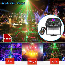 Mini proyector de luz láser RGB para escenario, lámpara LED recargable con USB, Control de voz, roja, azul, verde, para fiesta de cumpleaños y boda 2024 - compra barato