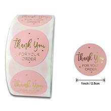 500 labels/roll  Thank You for Your Order Stickers with Gold Foil Round Seal Labels Handmade Scrapbooking 2024 - buy cheap