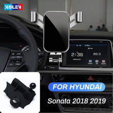 Suporte de celular para hyundai sonata 2018 2019, clipe de saída de ar, montagem especial, navegação gps, suporte de gravidade 2024 - compre barato