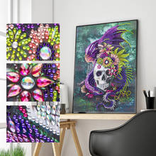 Special Shaped Diamond Painting DIY 5D DIY Cross Stitch Kits Dragon Skull Flower Crystal Rhinestone Of Picture Home Decoration 2024 - buy cheap