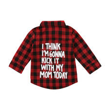 Toddler Kids Baby Boy Girl Plaid Tops Casual Shirt Long Sleeve Clothes 2-7 Years 2024 - buy cheap