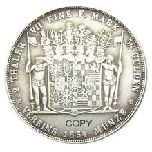 DE (25) Германия 1854 2 Thaler 3 ½ гульден-Гюнтер Фридрих Карл II Посеребренная копия монеты 2024 - купить недорого