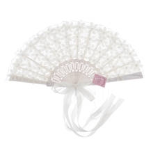 Vintage Bridal Lace Bouquet Fan Crystal Bridesmaid Bouquet Wedding Bouquet Flapper Accessories (White) 2024 - buy cheap