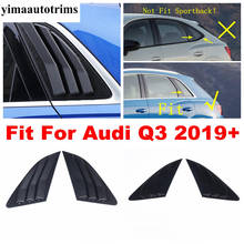 For Audi Q3 2019 - 2022 Car Rear Side Window Louver Air Outlet Shutter Cover Trim Carbon Fiber Look / Black Plastic Accessories 2024 - buy cheap