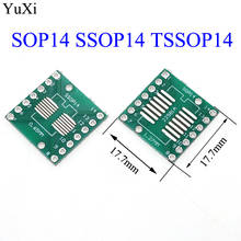 10 шт. SOP14 SSOP14 TSSOP14 к DIP14 Pinboard SMD для DIP-адаптера 0,65 мм/1,27 мм до 2,54 мм DIP Pin шаг PCB плата преобразователь разъем 2024 - купить недорого