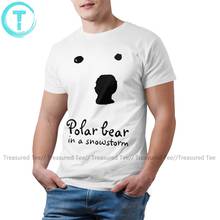 Camiseta de oso de hielo para hombre, camisa con estampado de oso Polar en una tormenta de nieve, XXX, 100 de algodón, informal 2024 - compra barato