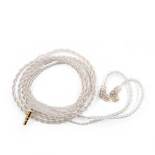 KZ Eerphone-Cable de actualización Chapado en plata, Cable de auriculares estándar chapado en oro de 0,75 pines para KZ ZSX ZSTX AS16 EDX ZST ZS3 ZSR ASX VX 2024 - compra barato