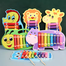 Vokmascot Baby Wooden Cute Animal Lion Owl Music Instrument Toys Colorful Hand knock Xylophone Educational Toys Children Gifts 2024 - buy cheap