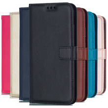 Funda de cuero de Color liso para Sony Xperia Z3 Z5 Compact M4 M5 E4 E5 XZ XZ1 XA Ultra XA2 L1 L2, funda abatible con ranura para tarjetas 2024 - compra barato