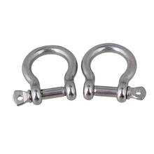 Silver Color Screw Pin Bow Anchor Bow Shackle European Style M5 Pack of 5 2024 - buy cheap