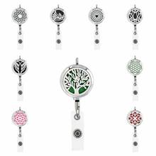Tree of Life Wing 30mm Stainless Steel Integrated Diffuser Name Card Holder Retractable Essential Oil Aromatherapy Keychain Gift 2024 - buy cheap