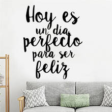 WJWY Carved Spanish Phrase Wall Stickers Living Room Bedroom Home Decor Kids Children Room Vinyl Art Murals Decoration 2024 - buy cheap