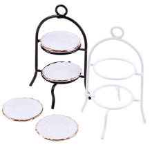 3 шт./компл. 1/12 миниатюрная мебель для кукольного домика белая подставка для торта тарелка кухонная посуда Декор для комнаты игрушки «сделай сам» для маленьких детей 2024 - купить недорого